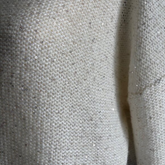 BELLINA WOOL AND ALPAKA BLEND EMBELLISHED OMBRE DESIGN SWEATER, SZ. M, NWT - Picture 3 of 9